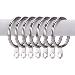 38mm métal <span class=keywords><strong>noir</strong></span> large <span class=keywords><strong>rideau</strong></span> de douche manuel anneaux avec clips pour rideaux - Product Image 2