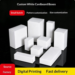 Cajas de Cartón Blancas Personalizadas al por Mayor, con Doble Cierre Inferior, Embalaje Tipo Blíster, Plegables, Rectangulares, Pequeñas, para Regalos - Product Image 4