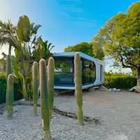 Maison capsule spatiale de luxe, maison préfabriquée modulaire moderne avec salle de bain pour hôtel de villégiature, système de maison intelligente avec cuisine