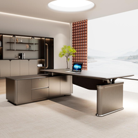 Bureau de direction moderne de luxe, mobilier de bureau de direction, bureau de patron, bureau de manager, table de bureau de PDG