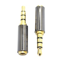 Loại Nam 3.5Mm Cắm Vào Jack Nữ 2.5Mm Bộ Chuyển Đổi Âm Thanh Mạ Vàng 4 Cực Cho Tai Nghe.