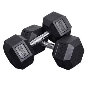 Dumbels hexagonaux en fonte, 10kg, extérieur en caoutchouc, Set pour <span class=keywords><strong>porte</strong></span> - Product Image 4