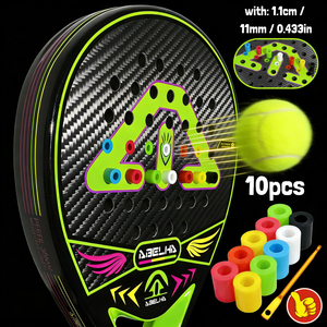 ABELHA 10 pezzi di ammortizzatori per racchette da <span class=keywords><strong>padel</strong></span>, migliorano la potenza del colpo e riducono le vibrazioni, ammortizzatori per accessori da <span class=keywords><strong>racchetta</strong></span> da paddle tennis - Product Image 1