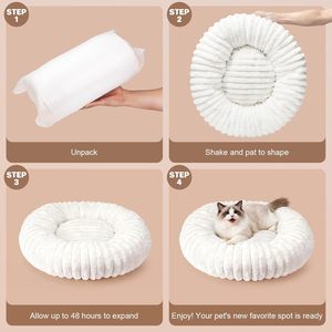 Wintercomfort Wasbaar En Draagbaar Ei-Taart Vorm Zelfverwarmend Kattenbed Zelfverwarmend Hondenbed Met Antislipbodem - Product Image 3