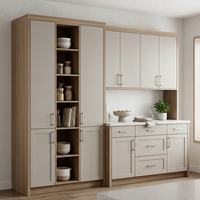 Ensemble de meubles de cuisine et de buffet en chêne clair, solution d'ameublement complète pour la maison, idéale pour les projets