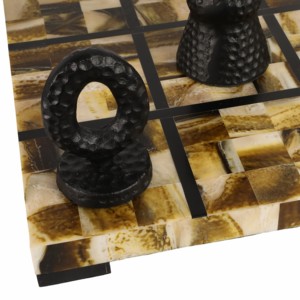 Gioco da tavolo Tic Tac Toe con tabellone in legno dal design unico con X e O, decorazione classica per tavolino da caffè - Product Image 5