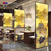 Panel Divisor de Vidrio Artístico Decorativo, Laminado, Anti-UV, Impermeable, Diseño Personalizado para Hotel, Villa, Oficina, Baño, Duradero y Moderno