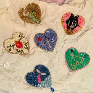 <span class=keywords><strong>Broche</strong></span> Artisanale Tricotée à la Main Bohème Haut de Gamme Perles de Riz Bougie Lune Queue de Poisson Cerf Serpent Cœur Coquillage Bijoux de Mode - Product Image 2
