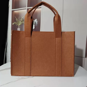 High Quality Felt Handbag Wholesale Price Black <strong>Cheap</strong> Felt Tote <strong>Bag</strong> For Women - Product Image 5