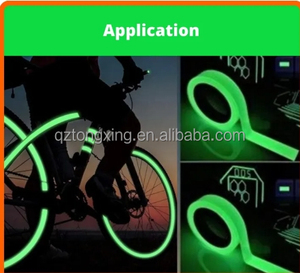 Rollo de cinta luminiscente larga y colorida decorativa que brilla en la oscuridad con pegatinas de advertencia de seguridad de diseño personalizado de alto reflejo - Product Image 5