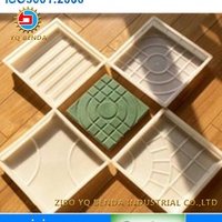 Moule de chaussée bloc de pavé Silicone Interlock plâtre carrelage moule de pavage en plastique