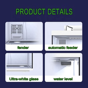 Mini pecera de cristal con luz Led para acuario, tanque de peces ecológico de 30L, de escritorio, de alta calidad - Product Image 2