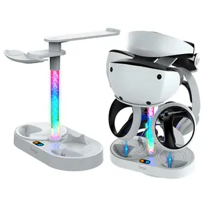 PS VR2 magnetic rainbow charging seat PSVR2 handle seat charger with dazzling RGB lights can be stored glasses headphones