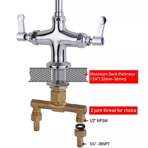Robinet monté sur pont <span class=keywords><strong>professionnel</strong></span> pour robinet d'<span class=keywords><strong>évier</strong></span> commercial de restaurant commercial avec pulvérisateur à haute pression - Product Image 4