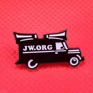 Spilla smaltata Jw org spilla per auto con suono in bianco e nero