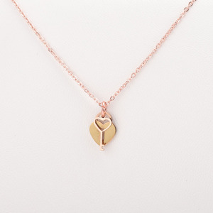 Jqueen — collier en acier inoxydable, pendentif en forme de cœur, clé, serrure synchrone, vente en gros - Product Image 6