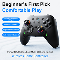 Manette de Jeu Honcam avec 2 Boutons C Arrière, Poignée en Caoutchouc, Joystick Hall, Filaire, Bluetooth, et Sans Fil 2.4G pour NS2, PC et Mobile