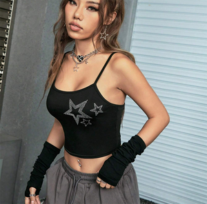 <strong>Women's</strong> Rhinestone <strong>Tanks</strong> Camisole Crop <strong>Top</strong> <strong>Women</strong> Sleeveless Slim Crystal Camis <strong>Tank</strong> <strong>Top</strong> - Product Image 6
