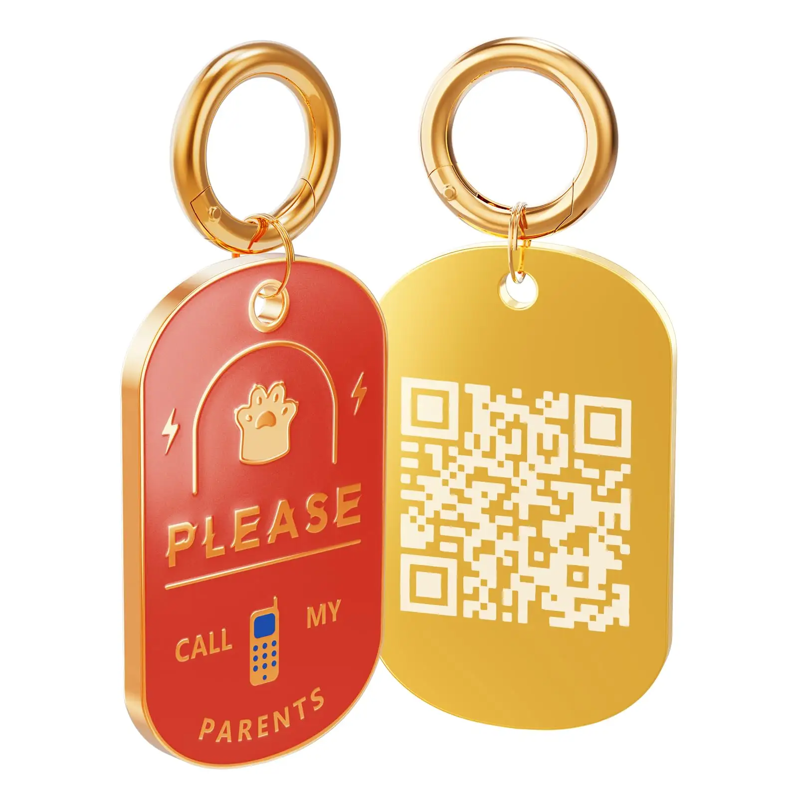 Personalized Dog Tags Scan Tag QR Code Receive Free Online Pet Profile Modifiable Dog Tag Engraved Custom logo pet