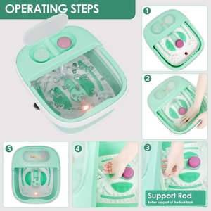 OEM Dobrável Pé Spa Bolha Massager Musical Função Calor 3 Pedicure Anexos Pé Soak Tub Handle-Presente para os Pais Esposa - Product Image 4