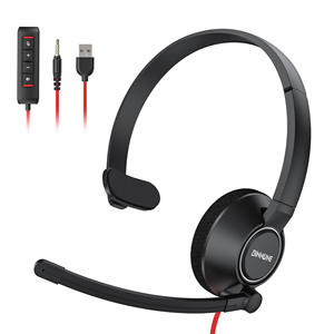 BINNUNE BH05 Headset Lightweight Business <b>Headphones</b> with Noise Cancelling Microphone for Computer, On-Ear Wired Headset - Product Image 5