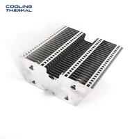 Dissipateur thermique personnalisé pour serveur PC, en aluminium et cuivre, à ailettes superposées, avec caloduc, refroidissement par eau, usinage CNC OEM sur mesure