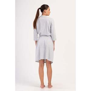 Bata de mujer de manga 3/4, transpirable, estilo babydoll, con cintura elástica, logotipo personalizable, material de elastano, talla única, suministro ODM - Product Image 1