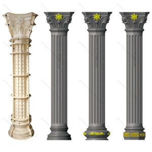 Moules de moulage haut de gamme pour piliers en <span class=keywords><strong>béton</strong></span>, colonnes romaines en ABS, poteaux décoratifs en plastique pour la construction de maisons, formes de construction préfabriquées en ciment - Product Image 2
