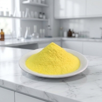 Poudre jaune industrielle PAC, chlorure de polyaluminium, coagulant polymère pour la purification des eaux usées textiles