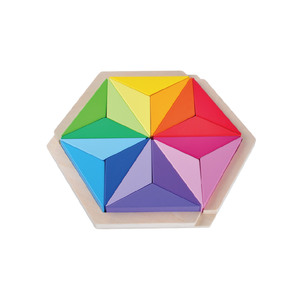 Blocs de construction en <span class=keywords><strong>bois</strong></span> arc-en-ciel, <span class=keywords><strong>puzzle</strong></span> <span class=keywords><strong>mandala</strong></span> en spirale coloré, jouet éducatif Montessori pour enfants - Product Image 2
