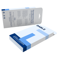 Échantillon gratuit Impression personnalisée Boîte d'emballage en papier avec cintre pour câble de données USB Câbles UBS-C Boîte en papier pour câbles de date de type C