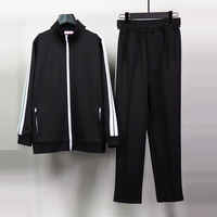 Ensemble de veste et pantalon de survêtement décontracté pour homme, effet délavé, avec fermeture éclair, style streetwear, personnalisable avec logo, pour le sport