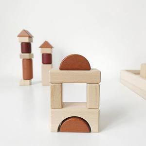 Blocs de construction en bois de hêtre naturel pour enfants, jouet éducatif, haute qualité, jeu de blocs, <span class=keywords><strong>2020</strong></span> pièces, nouveauté - Product Image 3