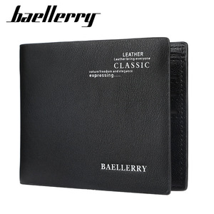 กระเป๋าสตางค์ทรงบางสำหรับผู้ชายแบรนด์ Baellerry สีดำกาแฟ ช่องใส่บัตรหลายช่อง ใช้ได้ทุกวัน - Product Image 5