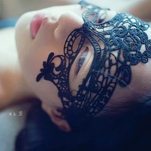 Masque pour les yeux en dentelle Golden Shuttle Weaving Fun, taille unique, noir, masque de fête, masque facial séduisant pour adulte - Product Image 4