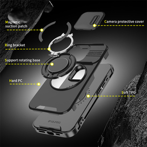 Protecteur de caméra de luxe Pousser Fenêtre Armure Forte Protection Magntic Support De Voiture Téléphone Cas Pour <span class=keywords><strong>iPhone</strong></span> 16 14 <span class=keywords><strong>13</strong></span> 12 11 <span class=keywords><strong>pro</strong></span> <span class=keywords><strong>max</strong></span> - Product Image 4