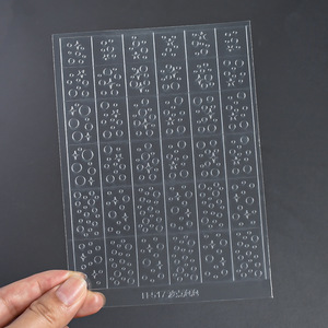Autocollants transparents pour ongles, pochoirs à bulles, modèles français et croix évidés pour le gel, l'aérographe, le nail art et la décoration DIY - Product Image 5