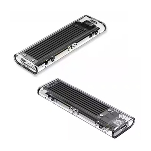 LASTINGIN Portable Transparent NVME M2 SSD Case M.2 to USB3.1 Type-C 10Gbps M-key External <b>Enclosure</b> Dual Protocol Transparent M - Product Image 1