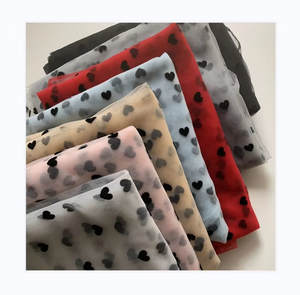 화려한 100% 나일론 부드러운 몰려 드는 하트 메쉬 어린이 투투 원피스 크리스마스 장식을위한 몰려 드는 하트와 함께 몰려 드는 얇은 명주 그물 - Product Image 4