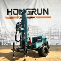Appareil de forage de puits d'eau à roues robuste de 300m avec système rotatif hydraulique de 78kW pour l'exploration et le remorquage