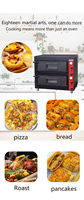 Home Preis Bäckerei Ausrüstung Heißluft hohe Back kapazität Huhn Smart freistehend zwei Deck kommerziellen elektrischen Pizza ofen