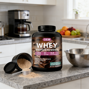 Protéine de lactosérum biologique déchiquetée OEM 250g en vrac, saveur <span class=keywords><strong>chocolat</strong></span> 40g, nutrition sportive pour adultes - Product Image 2