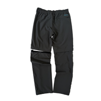 Pantalon d'extérieur pour enfants en polyester et élasthanne tissé, noir uni, respirant, coupe-vent, imperméable, séchage rapide, conception personnalisée OEM