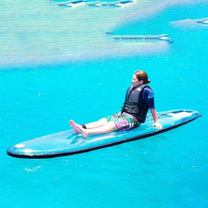 Venta al por mayor claro fondo transparente Surf Sup Stand up Paddle Board plástico cristal transparente Canoa kayak - Product Image 2