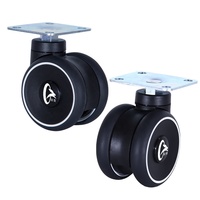 Protection pour tous les sols Roulettes de mobilier de bureau de 3 pouces Roulettes pivotantes résistantes aux chocs avec frein