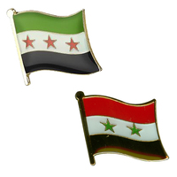 Diseño personalizado Siria bandera pulsera solapa esmalte Pin broche colgante collar Pin insignia Siria Mapa Verde revolución libre bandera Pin