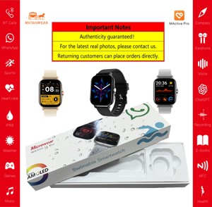 Montre connectée Amoled W11 Pro Series 10 11, mise à niveau W10 Pro, étanche IP68, 1 Go de mémoire, réponse <span class=keywords><strong>WhatsApp</strong></span>, Microwear W11pro - Product Image 1
