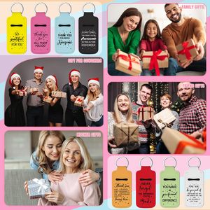 Porta-lápices de sublimación al por mayor, llavero personalizado para lápices labiales, bolsa inspiradora de agradecimiento para brillo labial, soporte portátil - Product Image 4