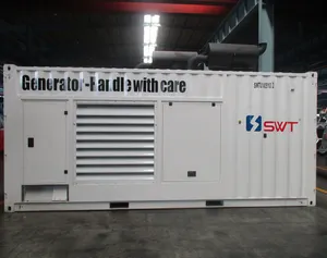 Swt 2400kw 3000kva containerized loại nhà máy điện im lặng Máy phát điện diesel