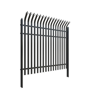 Panel de Barrera Metálica Corrugada Negra, Económico, Elegante y Resistente, con Parte Superior Curvada, para Aislamiento y Seguridad en Exteriores - Product Image 2